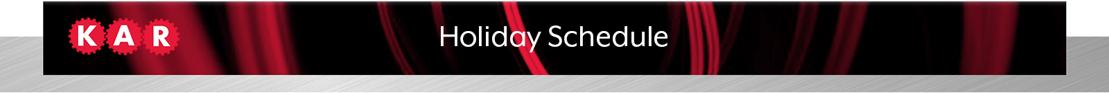 Holiday Schedule BANNER