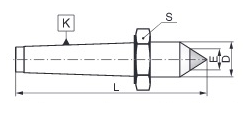 BISON Dead Center Carbide Tip SKETCH