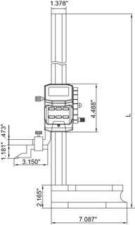 Electronic Height Gage SKETCH